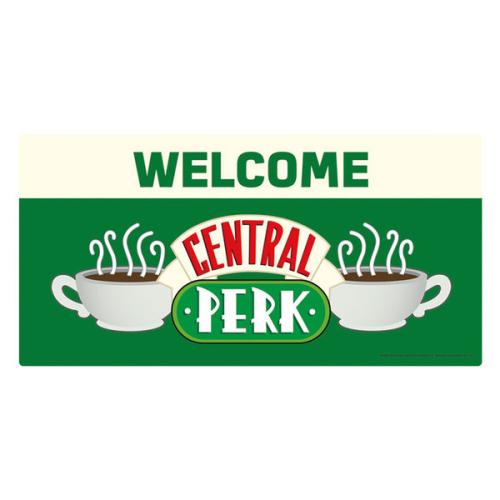 FRIENDS WELCOME TO CENTRAL PERK PLAQUE METAL