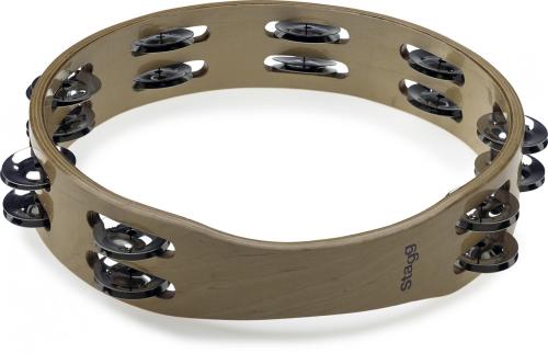 STAGG STA 3210 TAMBOURIN 10 SS PEAU 2 RANGEES