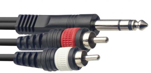 STAGG SYC3 PS2CME CABLE 2 RCA M VERS JACK M 6.35 STEREO 3 METRES