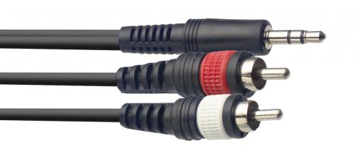 STAGG SYC6 MPSB2CM E CABLE 2 RCA M VERS JACK M 3.5 STEREO 6 METRES
