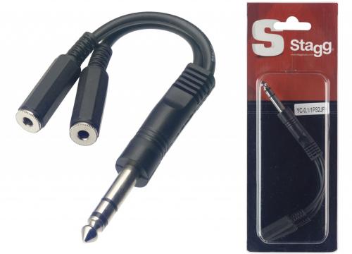 STAGG YC 0.1/1PS2JFH CABLE 1 JACK M 6.35 ST VERS 2 JACK 3.5 F MONO