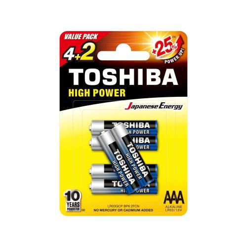 TOSHIBA LR03 AAA LOT DE 6